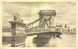 Budapest, L�nchid, Postkarte 1953